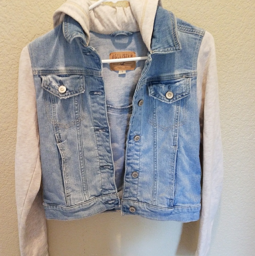Hollister Jean Jacket with cotton sleeves